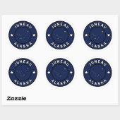 Juneau Alaska Ronde Sticker (Vel)
