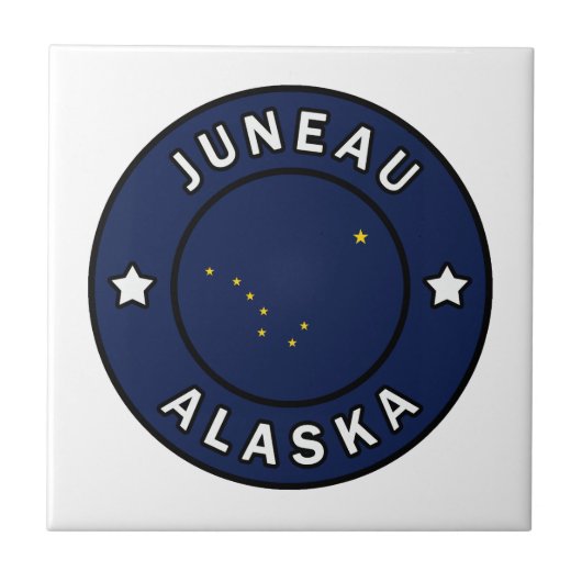 Juneau Alaska Tegeltje (Voorkant)