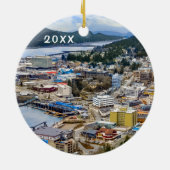 Juneau, Alaska, Tram & City, Ornement en céramique (Dos)