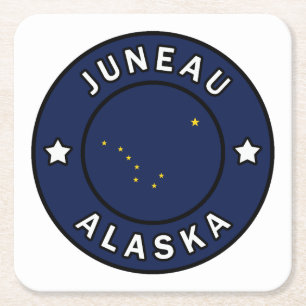 Juneau Alaska Vierkante Kartonnen Onderzetter