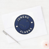 Juneau Alaska Vierkante Sticker (Envelop)