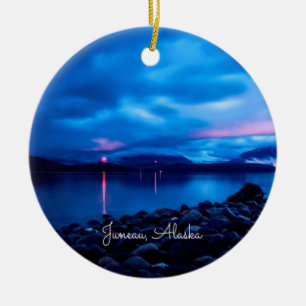 Juneau, Alaska zonsondergang Keramisch Ornament