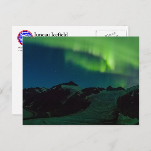 Juneau Icefield Northern Lights Briefkaart UPDATED (Voorkant / Achterkant)