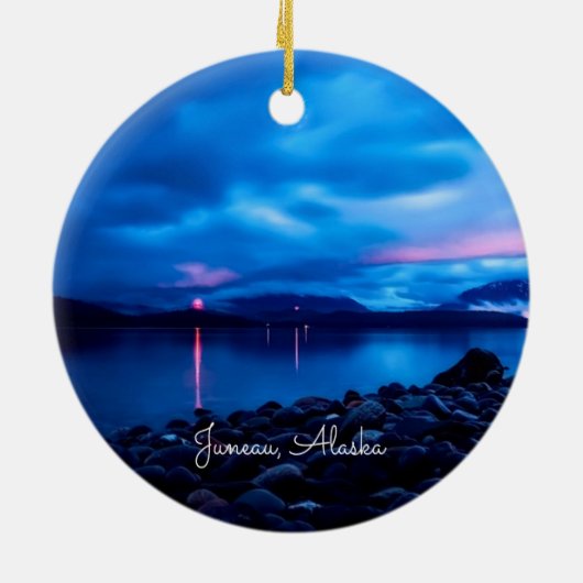 Juneau, zonsondergang Alaska Keramisch Ornament (Achterkant)