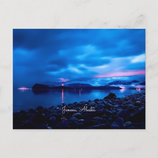Juneau-zonsondergang Briefkaart (Voorkant)