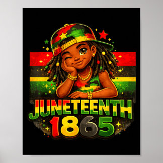Junenth 1865 Schattige Meisjes Afrikaans Amerikaan Poster