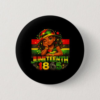 Junenth 1865 Schattige meisjes Afrikaans Amerikaan Ronde Button 5,7 Cm