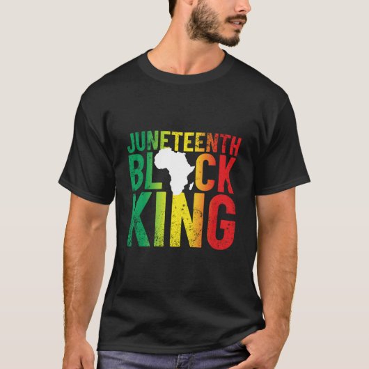 Junenth Black King Voor 'S Junenth T-shirt (Voorkant)