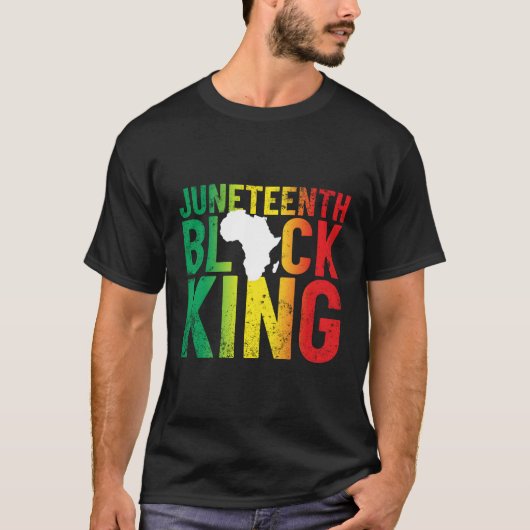 Junenth Black King voor 's Junenth T-shirt (Voorkant)
