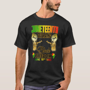 Junenth Celebrating Black Freedom 1865 vlag T-shirt