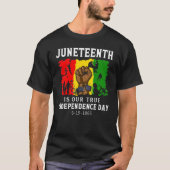 Junenth is onze echte onafhankelijkheidsdag Black  T-shirt (Voorkant)
