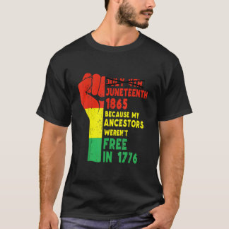Junenth Mijn Voorouders Vrije Zwarte Afrikaanse Vl T-shirt