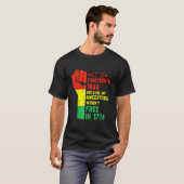 Junenth My Ancestors Free Black African Flag Pride T-shirt (Voorkant volledig)