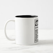 Junetdix Nutrition Facts Mug (Gauche)