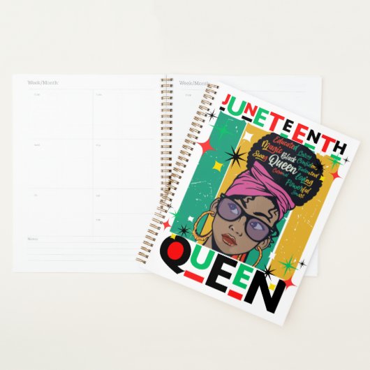 Junetdix Queen Melanin Sista Black Girl Magic (Devant avec enveloppe)