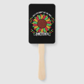 Juneteententh Sunflower Handwaaier (Achterkant)