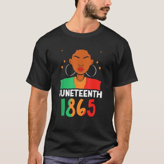 Juneteenth 1865 Afrika Zwart Amerikaans USA Ameri T-shirt (Voorkant)