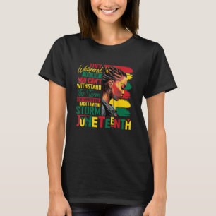 Juneteenth 1865 Afrikaanse Vlag Zwarte Koningin Af T-shirt
