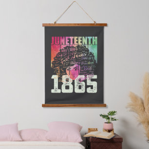 Juneteenth 1865 Afro-Amerikaanse Zwarte Vrijheid Hangend Wandkleed