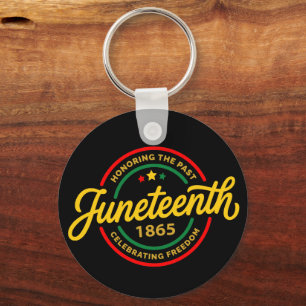 Juneteenth 1865 Black History Vrijheidsviering Sleutelhanger