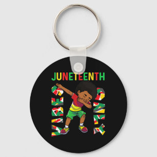 Juneteenth 1865 Dabbing Vibes alleen zwart Afrikaa Sleutelhanger