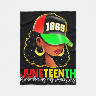 Juneteenth 1865 herdenken voorouders zwarte trots fleece deken