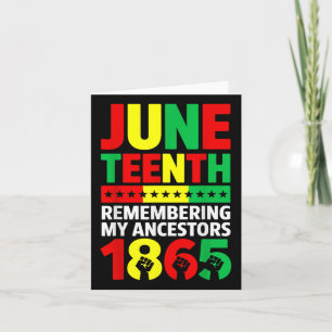 Juneteenth 1865 Herinnering aan mijn voorouders Af Kaart