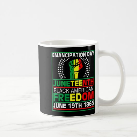 Juneteenth 1865 is onafhankelijkheidsdag zwarte vr koffiemok (Rechts)