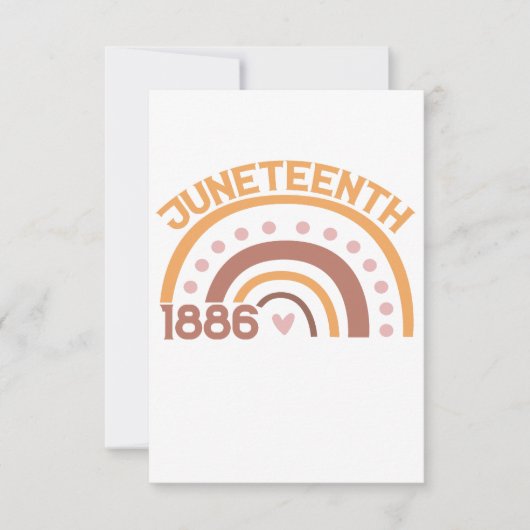 Juneteenth 1865 Regenboog Zwarte Geschiedenis Maan Bedankkaart (Voorkant)