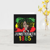 Juneteenth 1865 Shirt Vrijheidsdag Zwarte Vrouwen Kaart (Gele Bloem)