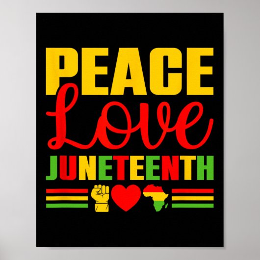 Juneteenth 1865 Shirt Vrouwen Vrijheid Zwart Gesch Poster (Voorkant)