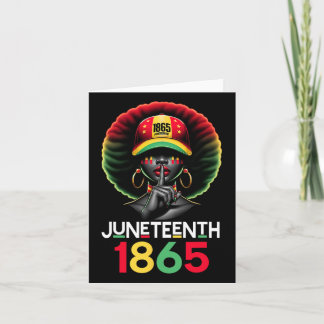 Juneteenth 1865 Vier de vrijheid vieren zwart Kaart
