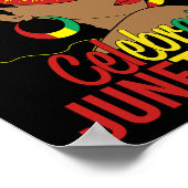 Juneteenth 1865 Vier Vrijheidsdag Afrikaanse Amer Poster (Hoek)