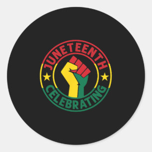 Juneteenth 1865 viert Black Freedom Day Ronde Sticker