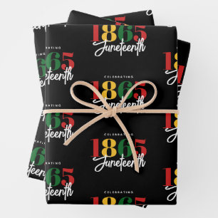 Juneteenth 1865 Vrijheid Zwarte Geschiedenis Vieri Inpakpapier Vel