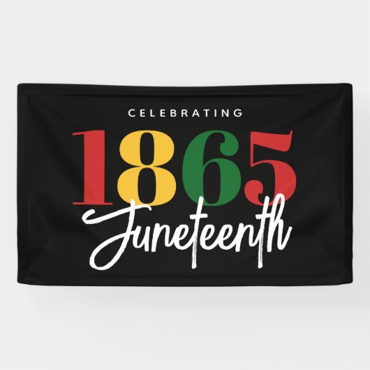 Juneteenth 1865 Vrijheid Zwarte Geschiedenis Vieri Spandoek (Horizontaal)