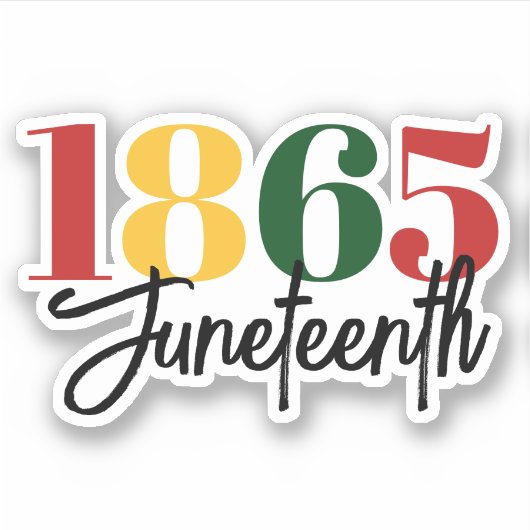 Juneteenth 1865 Vrijheid Zwarte Geschiedenis Vieri Sticker (Voorkant)