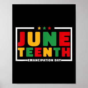 Juneteenth 1865 Vrouwen Mannen 19 juni 1865 Emanci Poster