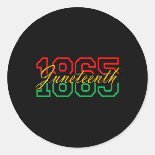 Juneteenth 2025 vieren Black Freedom 1865 Histo Ronde Sticker