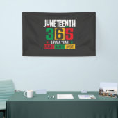 Juneteenth 365 dagen per jaar Leer het zoals het i Spandoek (Beurs)