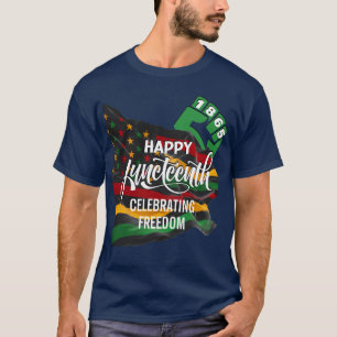 JUNETEENTH African American Flag T-shirt