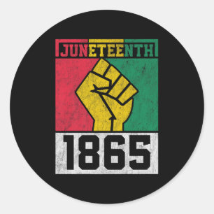 Juneteenth African American Freedom 1865 Vrouwen M Ronde Sticker