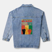 Juneteenth African Black Freedom 1865 Geschiedenis Denim Jacket (Achterkant)