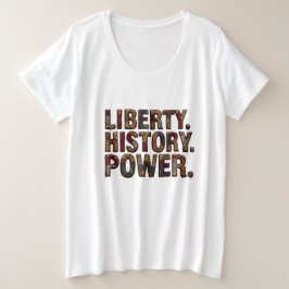 Juneteenth Afrikaanse stof patroon "Liberty. gesch Grote Maat T-shirt