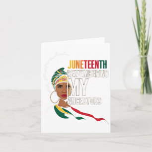 Juneteenth Afro-Amerikaanse Vrijheid Zwarte Geschi Kaart