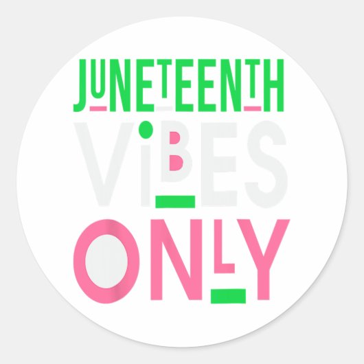 Juneteenth Aka 1865 Onafhankelijkheid Juneteenth V Ronde Sticker (Voorkant)
