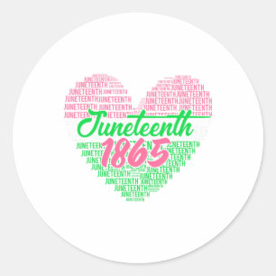 Juneteenth Aka Love Heart Ronde Sticker