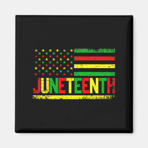 Juneteenth Amerikaanse vlag emancipatie melanine Magneet