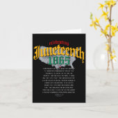 Juneteenth Ancêtres 1865 Carte Afro-Américaine Bla (Fleur jaune)