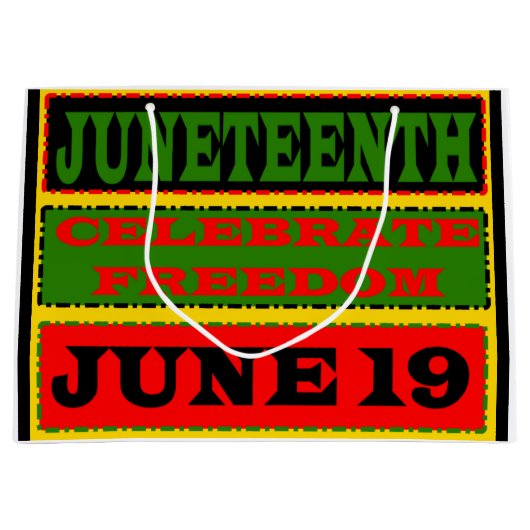 Juneteenth Bag Groot Cadeauzakje (Voorkant)
